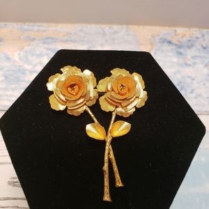 Vintage Austria Flower Brooch